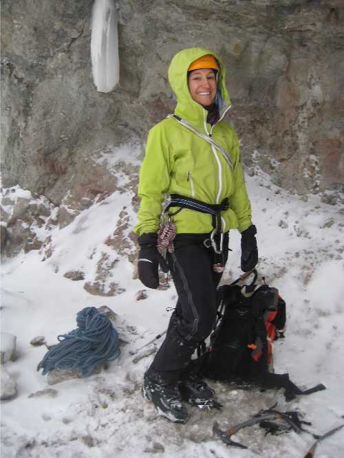 Traci J Macnamara ice climbing